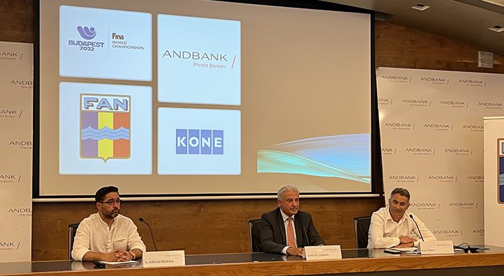 La Federació Andorrana de Natació i Andbank presenten l’equip que participarà al Mundial de Budapest