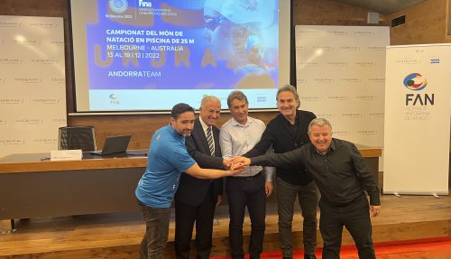 La Federación Andorrana de Natación presenta el equipo que competirá en el Mundial de Piscina de Melbourne
