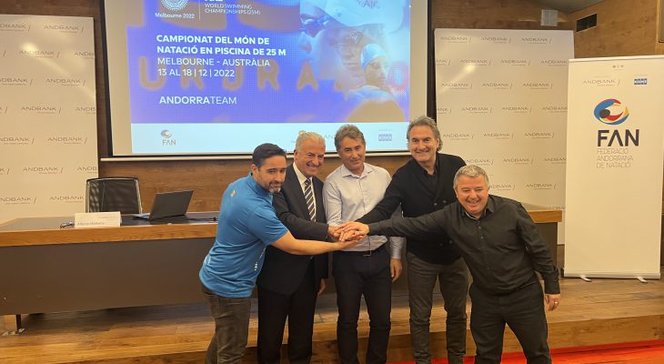 La Federació Andorrana de Natació presenta l’equip que competirà al Mundial de Piscina de Melbourne