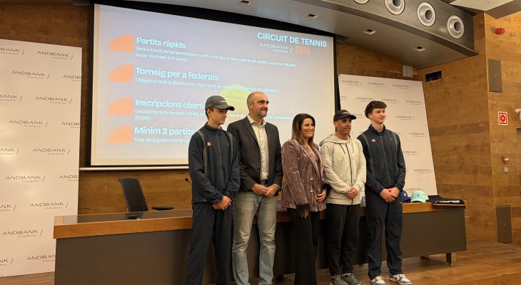La Federación Andorrana de Tenis y Andbank firman un convenio histórico para promocionar el deporte en todo el país
