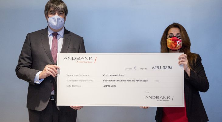 Andbank España donates 250,000 euros to CRIS against cancer through its SIGMA Global Sustainable Impact (GSI) fund